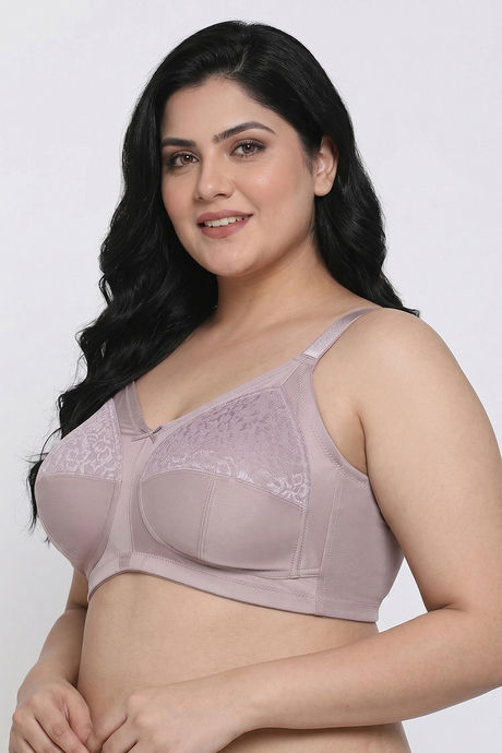 Zivame True Curv Single Layered Non Wired Full Coverage Super Support Bra - Violet Ice — image 4
